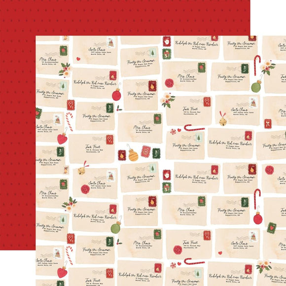 Scrapbooking  Carta Bella Letters To Santa Double-Sided Cardstock 12