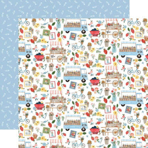 Scrapbooking  Carta Bella Summer Double-Sided Cardstock 12"X12" - Farmers Market Paper 12"x12"