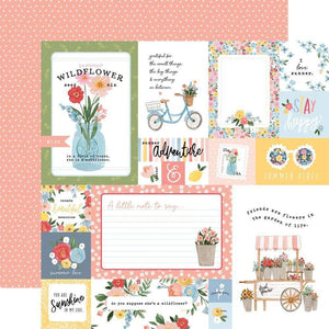 Scrapbooking  Carta Bella Summer Double-Sided Cardstock 12"X12" - Multi Journaling Cards Paper 12"x12"
