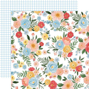 Scrapbooking  Carta Bella Summer Double-Sided Cardstock 12"X12" - Summer Day Floral Paper 12"x12"