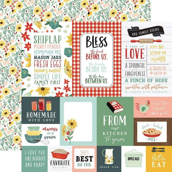 Scrapbooking  Carta Bella Sunflower Market Double-Sided Cardstock 12