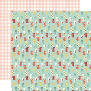 Scrapbooking  Carta Bella Sunflower Market Double-Sided Cardstock 12"X12" - Pour Me A Glass Paper 12"x12"
