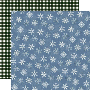 Scrapbooking  Carta Bella Welcome Winter Double-Sided Cardstock 12"X12" - Blue Blizzard Paper 12"x12"