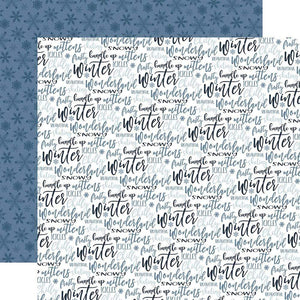 Scrapbooking  Carta Bella Welcome Winter Double-Sided Cardstock 12"X12" - Bundle Up Paper 12"x12"