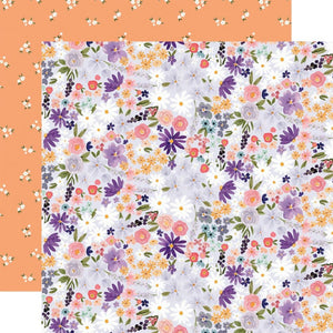 Scrapbooking  Flora No. 5 Double-Sided Cardstock 12"X12" - Cool Small Floral Paper 12"x12"