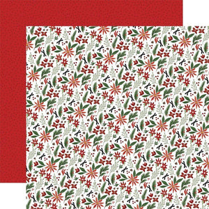 Scrapbooking  Home For Christmas Double-Sided Cardstock 12"X12" -Christmas Farm Floral Paper 12"x12"