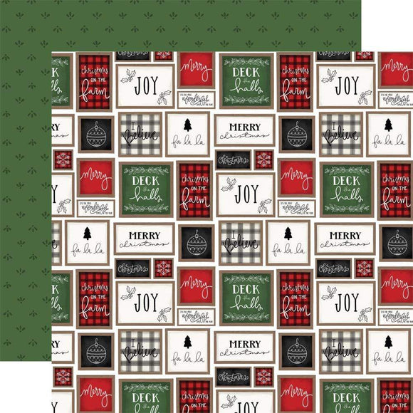 Scrapbooking  Home For Christmas Double-Sided Cardstock 12