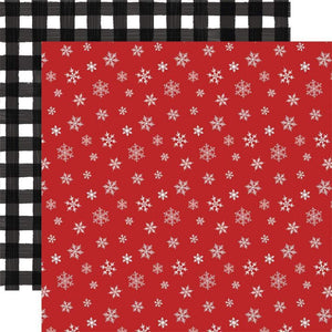 Scrapbooking  Home For Christmas Double-Sided Cardstock 12"X12" -Let it Snow Paper 12"x12"
