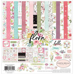 Scrapbooking  Carta Bella Collection Kit 12"X12" Flora No. 3 Paper 12x12