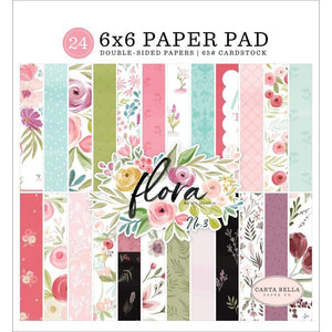 Scrapbooking  Carta Bella Flora No. 3, Double-Sided Paper Pad 6"X6" 24/Pkg Paper 12x12