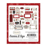 Scrapbooking  Christmas Market Cardstock Ephemera 33/Pkg Frames & Tags Paper 12x12