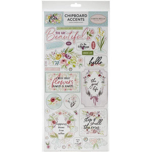 Scrapbooking  Flora No. 3 Chipboard 6"X13" Accent Stickers Paper 12x12