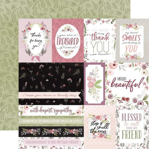 Scrapbooking  Flora No. 3 Double-Sided Cardstock 12"X12" - Elegant Journaling Cards Paper 12x12
