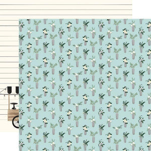 Scrapbooking  Home Again Double-Sided Cardstock 12"X12" - Vases Paper 12x12
