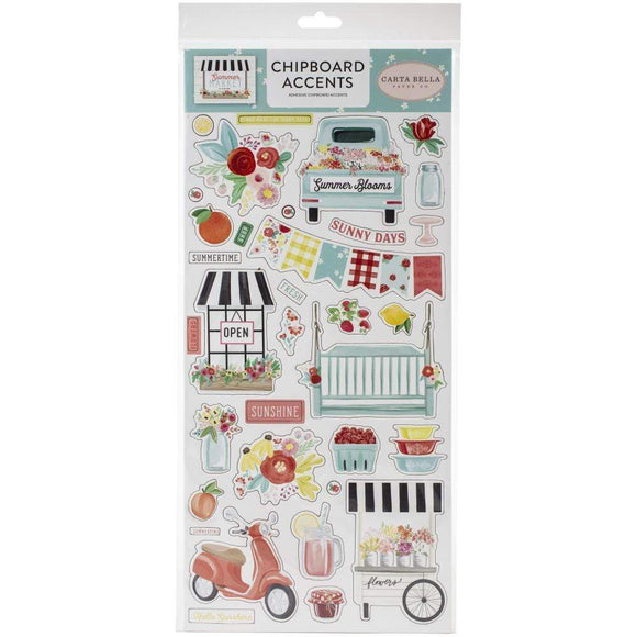 Scrapbooking  Summer Market Chipboard 6