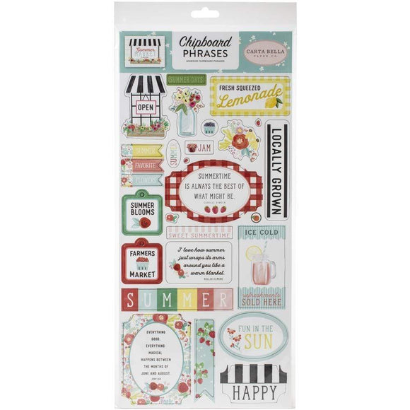 Scrapbooking  Summer Market Chipboard 6