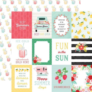 Scrapbooking  Summer Market Double-Sided Cardstock 12"X12" - 3x4 Journaling Cards Paper 12x12