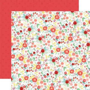 Scrapbooking  Summer Market Double-Sided Cardstock 12"X12" - Best Summer Floral Paper 12x12