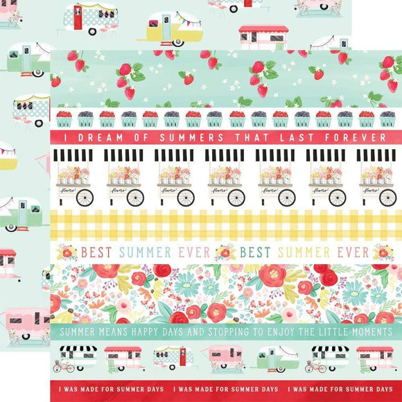 Scrapbooking  Summer Market Double-Sided Cardstock 12