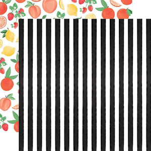 Scrapbooking  Summer Market Double-Sided Cardstock 12"X12" - Market Stripe Paper 12x12