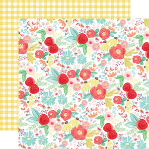 Scrapbooking  Summer Market Double-Sided Cardstock 12"X12" - Summer Day Floral Paper 12x12