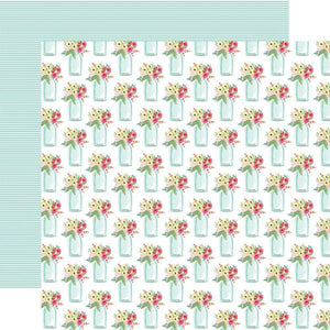 Scrapbooking  Summer Market Double-Sided Cardstock 12"X12" - Sweet Summer Jars Paper 12x12