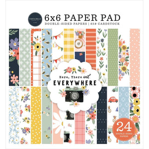 Scrapbooking  Carta Bella Double-Sided Paper Pad 6"X6" 24/Pkg Here, There And Everywhere paper pad