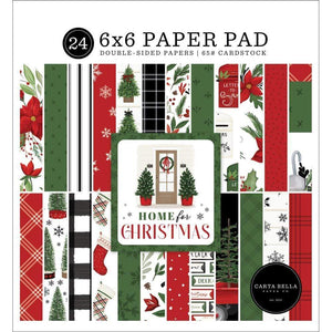 Scrapbooking  Carta Bella Double-Sided Paper Pad 6"X6" 24/Pkg Home For Christmas Paper Pad