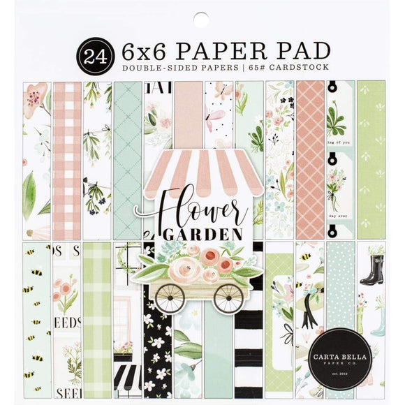 Scrapbooking  Carta Bella Flower Garden Double-Sided Paper Pad 6
