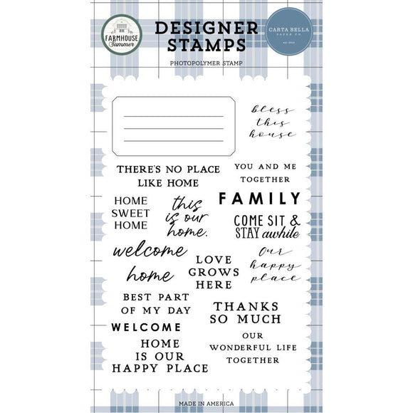 Scrapbooking  Carta Bella Summer Farmhouse Stamps Bless This House stamps