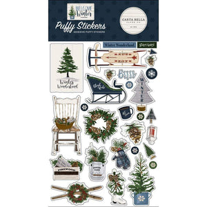 Scrapbooking  Carta Bella Welcome Winter Puffy Stickers stickers