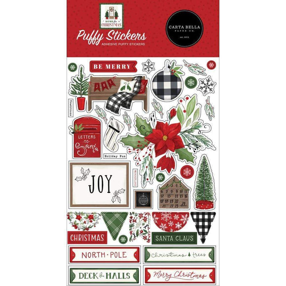Scrapbooking  Home For Christmas Puffy Stickers stickers
