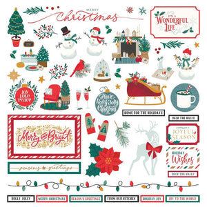 Scrapbooking  Photoplay It's A Wonderful Christmas Stickers 12"X12" Elements stickers