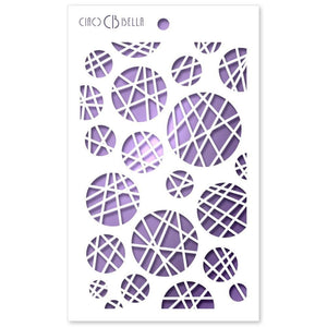 Scrapbooking  Ciao Bella Stencil Art Texture Stencil 5"X8" Dots & Stripes Stencil
