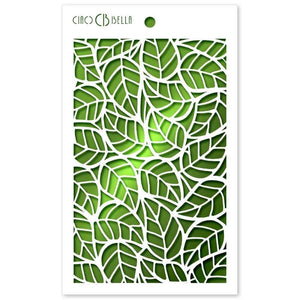 Scrapbooking  Ciao Bella Stencil Art Texture Stencil 5"X8" Leaves Stencil