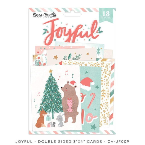 Scrapbooking  ***PREODER ***Cocoa Vanilla Joyful Pocket Cards 18pk cards