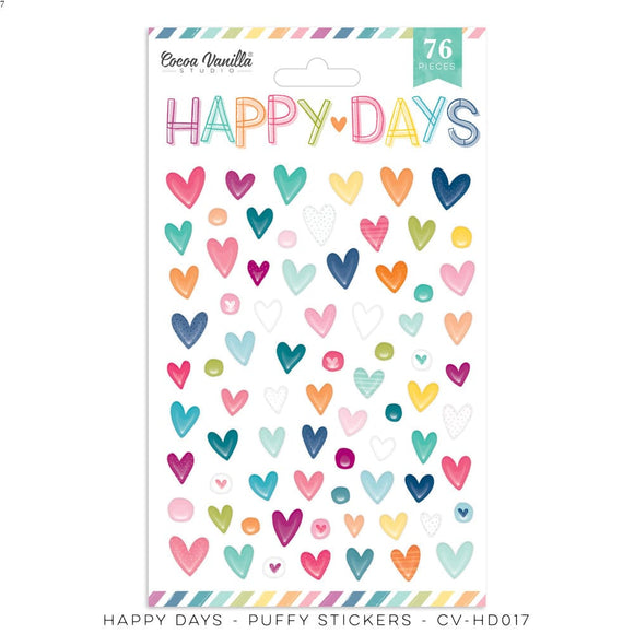 Scrapbooking  ***PREODER***Cocoa Vanilla Happy Days Puffy Stickers embellishments