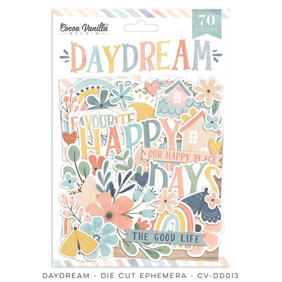 Scrapbooking  Cocoa Vanilla Daydream Die Cut Ephemera 70pk stickers