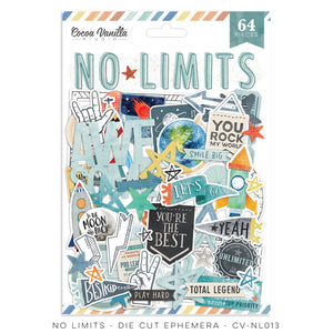 Scrapbooking  Cocoa Vanilla Studios No Limits Die Cut Ephemera 64pk ephemera