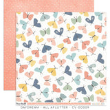 Scrapbooking  Cocoa Vanilla Daydream Double Sided 12'x12 Paper - All Flutter Paper 12"x12"
