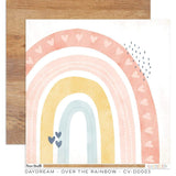 Scrapbooking  Cocoa Vanilla Daydream Double Sided 12'x12 Paper - Over the Rainbow Paper 12"x12"