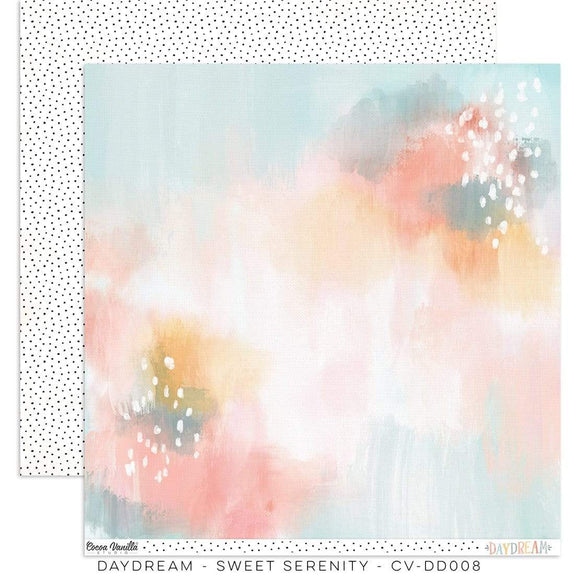 Scrapbooking  Cocoa Vanilla Daydream Double Sided 12'x12 Paper - Serenity Paper 12