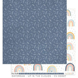 Scrapbooking  Cocoa Vanilla Daydream Double Sided 12'x12 Paper - Up in the Clouds Paper 12"x12"