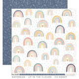 Scrapbooking  Cocoa Vanilla Daydream Double Sided 12'x12 Paper - Up in the Clouds Paper 12"x12"