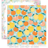 Scrapbooking  Cocoa Vanilla Happy Days – Juicy Fruit Double Sided Paper Paper 12"x12"