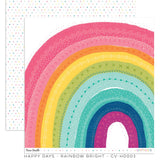 Scrapbooking  Cocoa Vanilla Happy Days – Rainbow Bright Double Sided Paper Paper 12"x12"