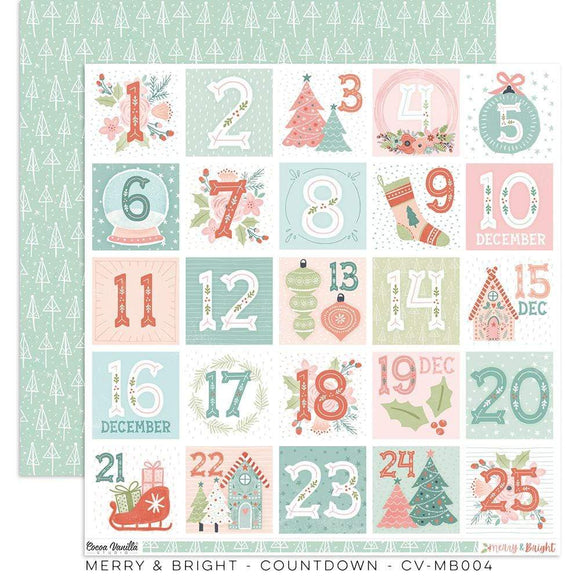 Scrapbooking  Cocoa Vanilla Merry & Bright Double Sided 12'x12