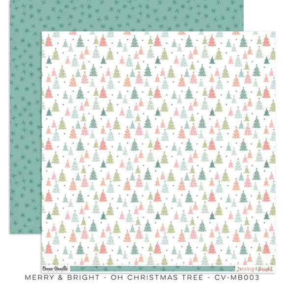 Scrapbooking  Cocoa Vanilla Merry & Bright Double Sided 12'x12