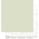 Scrapbooking  Cocoa Vanilla Merry & Bright Double Sided 12'x12" Paper - Star Bright Paper 12"x12"