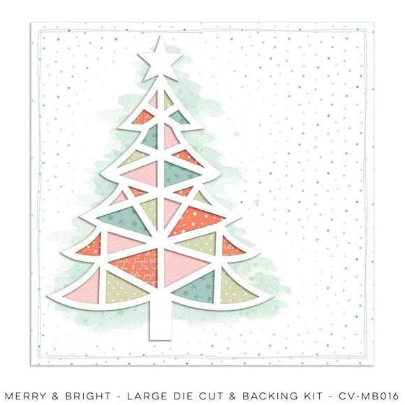 Scrapbooking  Cocoa Vanilla Merry & Bright large Die Cut & Backing Kit Paper 12